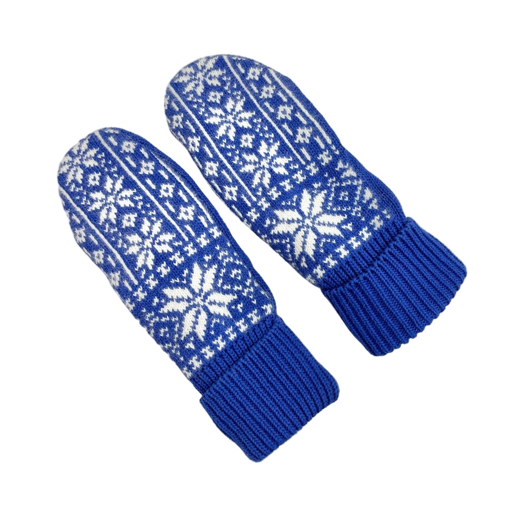 Parkhurst blue fair isle mittens